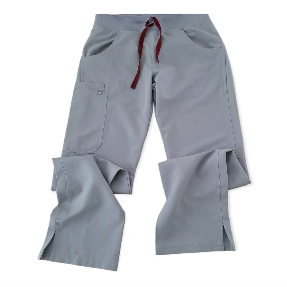 Figs Style T21004 Gray Scrub Pants Split Hem Size XS